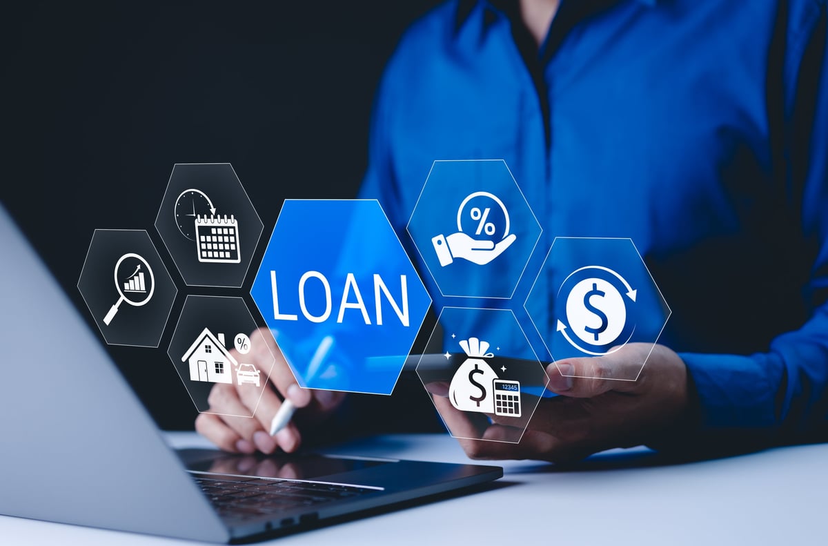Loan and lending cash for asset purchase concept